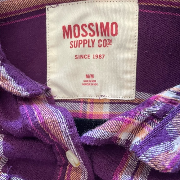 Mossimo Supply Co. Purple Plaid Shirt - Picture 5 of 5